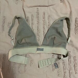 SKIMS Green Seamless Bralette with Adjustable Straps